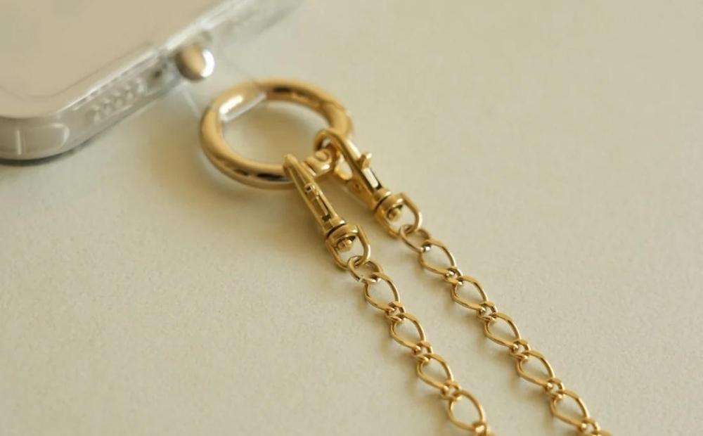 【LENERAオリジナルスマートフォンショルダー】 smartphone shoulder - perch - / gold 【079038】